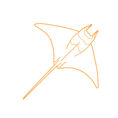 Animals Rays Devil Fish Cad Style Svg Vector, Free Vectors File